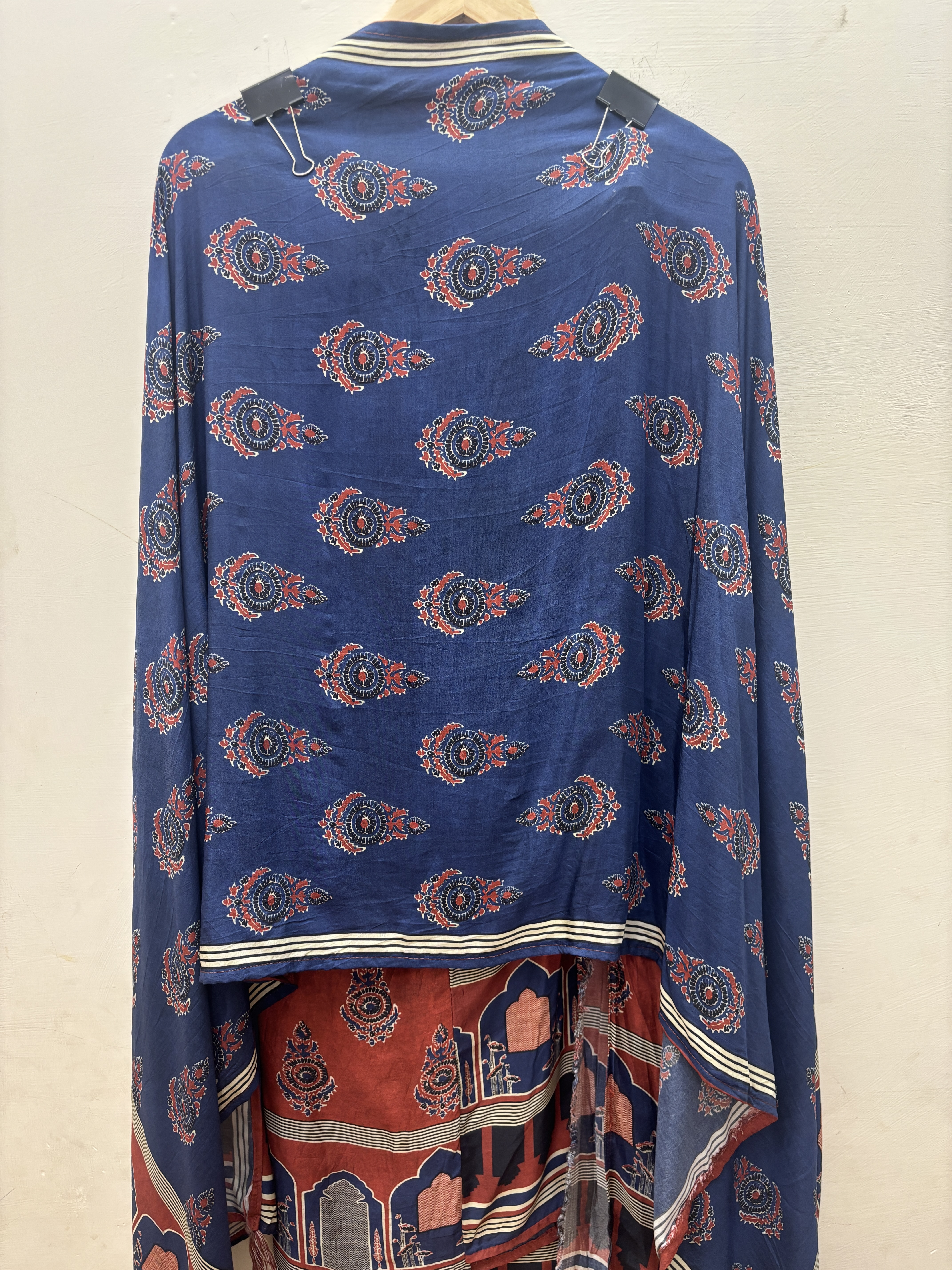 blue and maroon ethnic mul cotton suit blue and maroon ethnic mul cotton suit